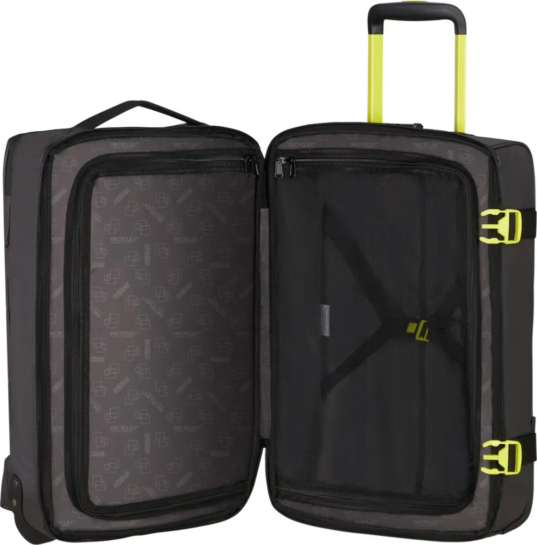 American Tourister Urban Track Coated S Reistas 55L - 2 Wielen - Zwart/Limoen - afbeelding 6 van 6