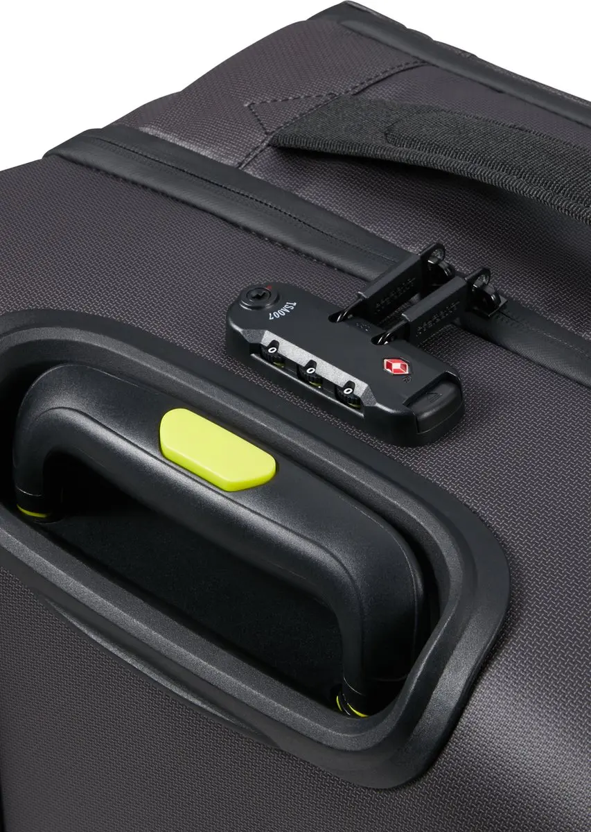 American Tourister Urban Track Coated S Reistas 55L - 2 Wielen - Zwart/Limoen - afbeelding 4 van 6