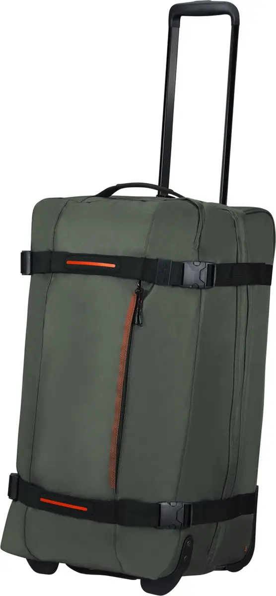American Tourister Urban Track Duffle 84L - 2 Wielen - 3 Vakken - Dark Khaki - afbeelding 5 van 6