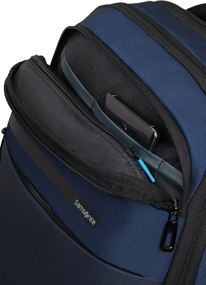 Samsonite Moderny Rugzak 15,6 inch - 22,5L - 3 Vakken - Blauw - afbeelding 2 van 5
