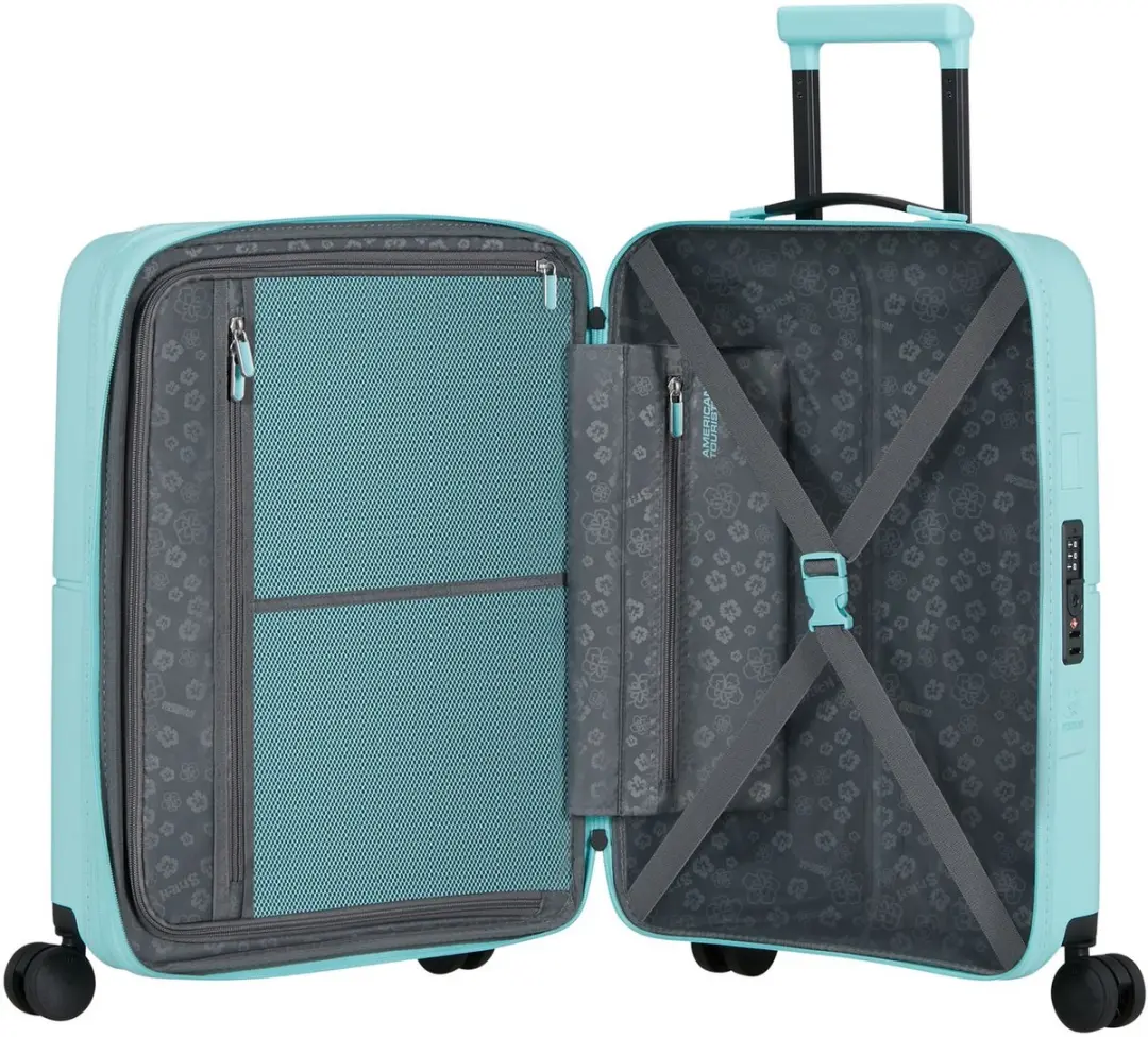 American Tourister Disney Spinner 55 Trolley - 41L - Stitch Flower Turquoise - afbeelding 6 van 6