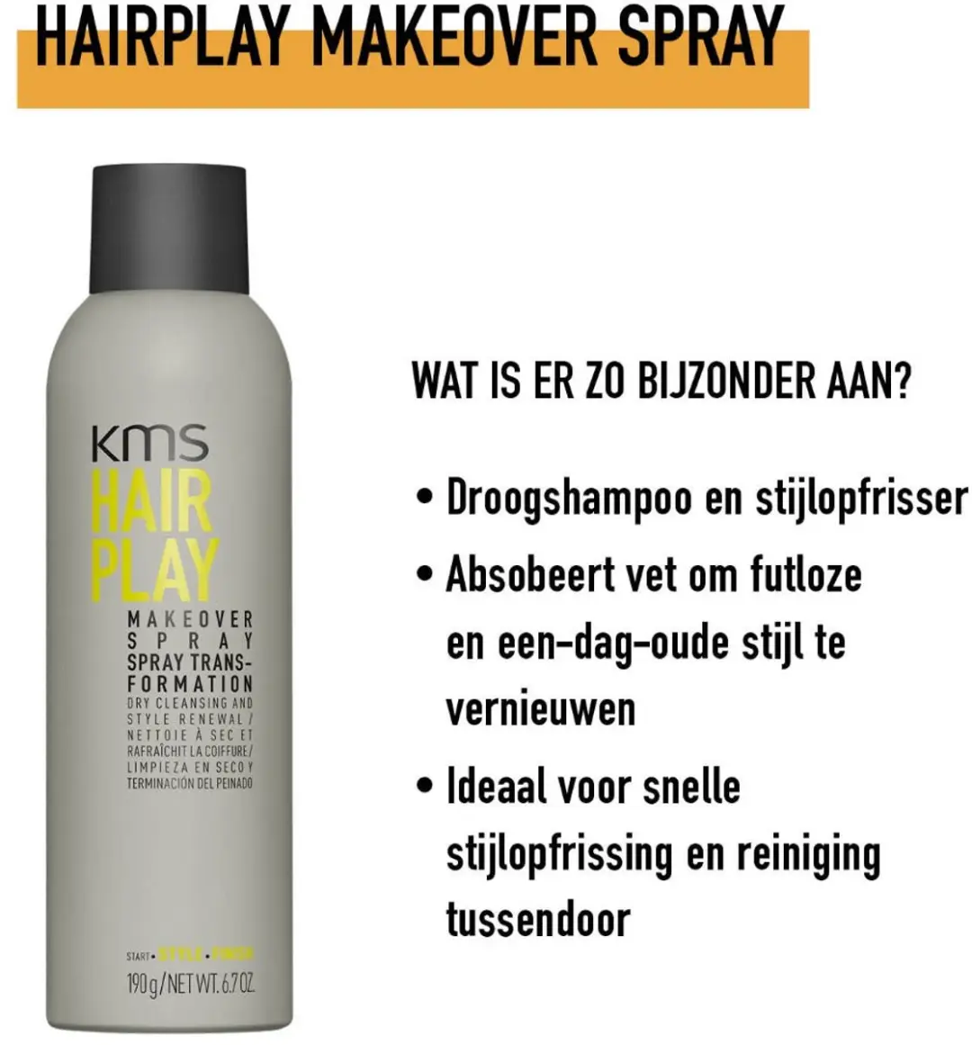 KMS Hair Play Style + Finish Makeover Spray 250ml