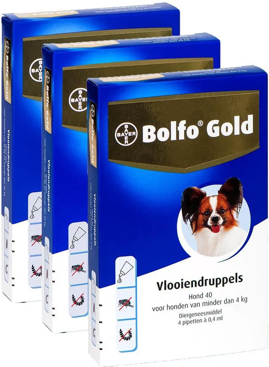 Bolfo Gold 40 Anti Vlooienmiddel Hond 0-4kg - 4 Pipetten - afbeelding 5 van 6