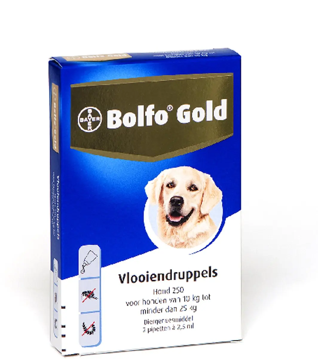 Bolfo Gold Vlooiendruppels Hond 250mg - 2 Pipetten - afbeelding 3 van 3