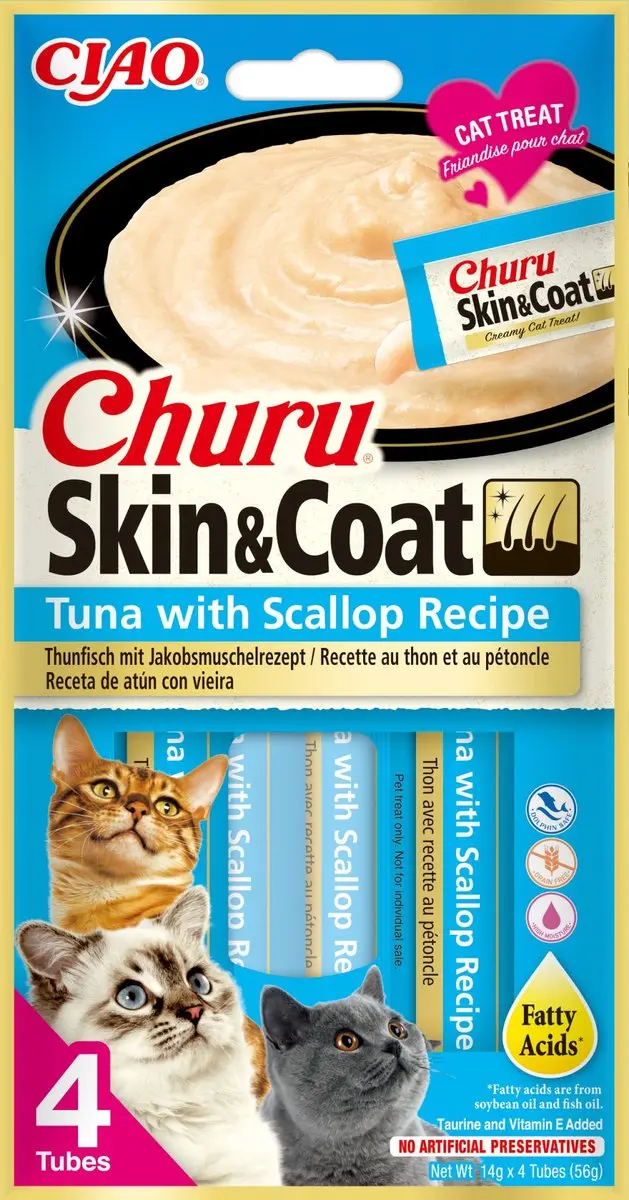 Inaba Churu Skin & Coat Tonijn met Sint-Jakobsschelp