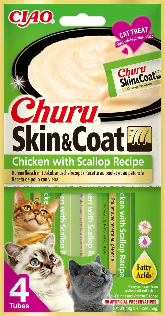 Inaba Churu Kip & Sint-Jakobsschelp Kattenvoer
