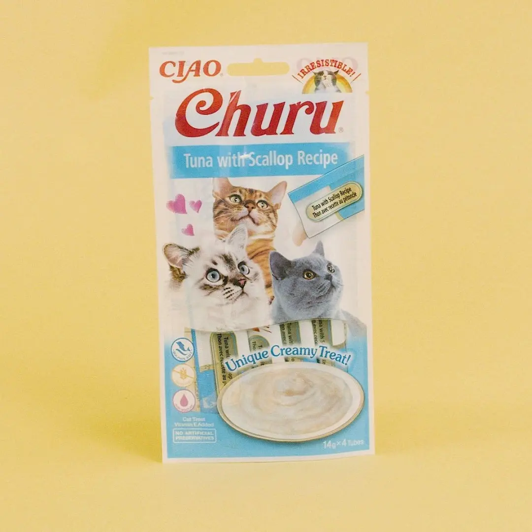 Inaba Churu Purée Tonijn Jacobsschelp - 4 Stuks