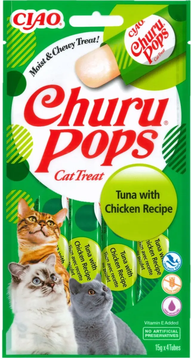 Inaba Pops Kattensnack Kip Tonijn