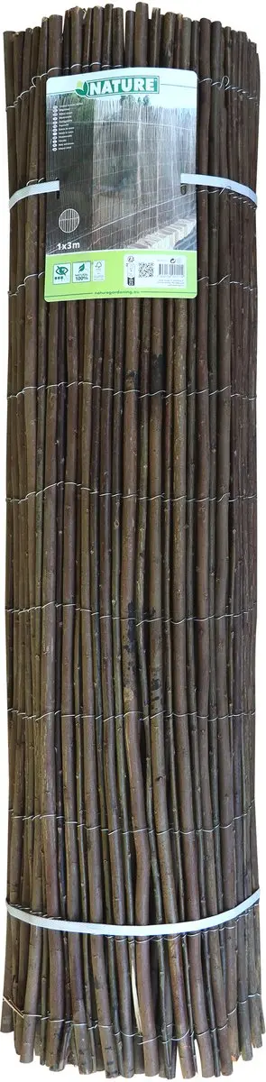 Nature Natuurlijk Wilgen Scherm 1x3m - FSC - Bruin - afbeelding 3 van 6