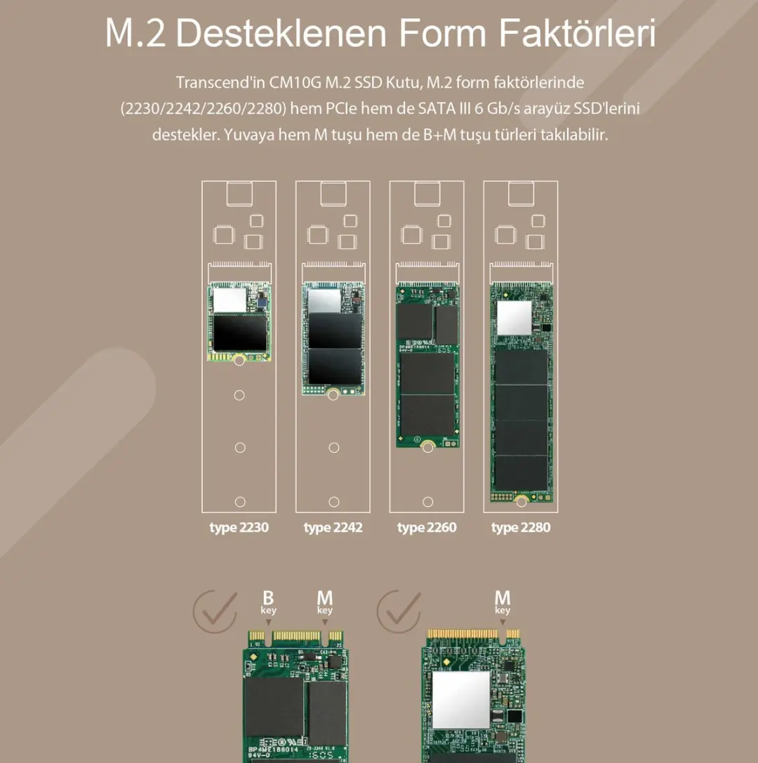 Transcend TS-CM10G M.2 SSD-behuizing - USB-C 3.2 Gen 2 - Zwart - afbeelding 5 van 6