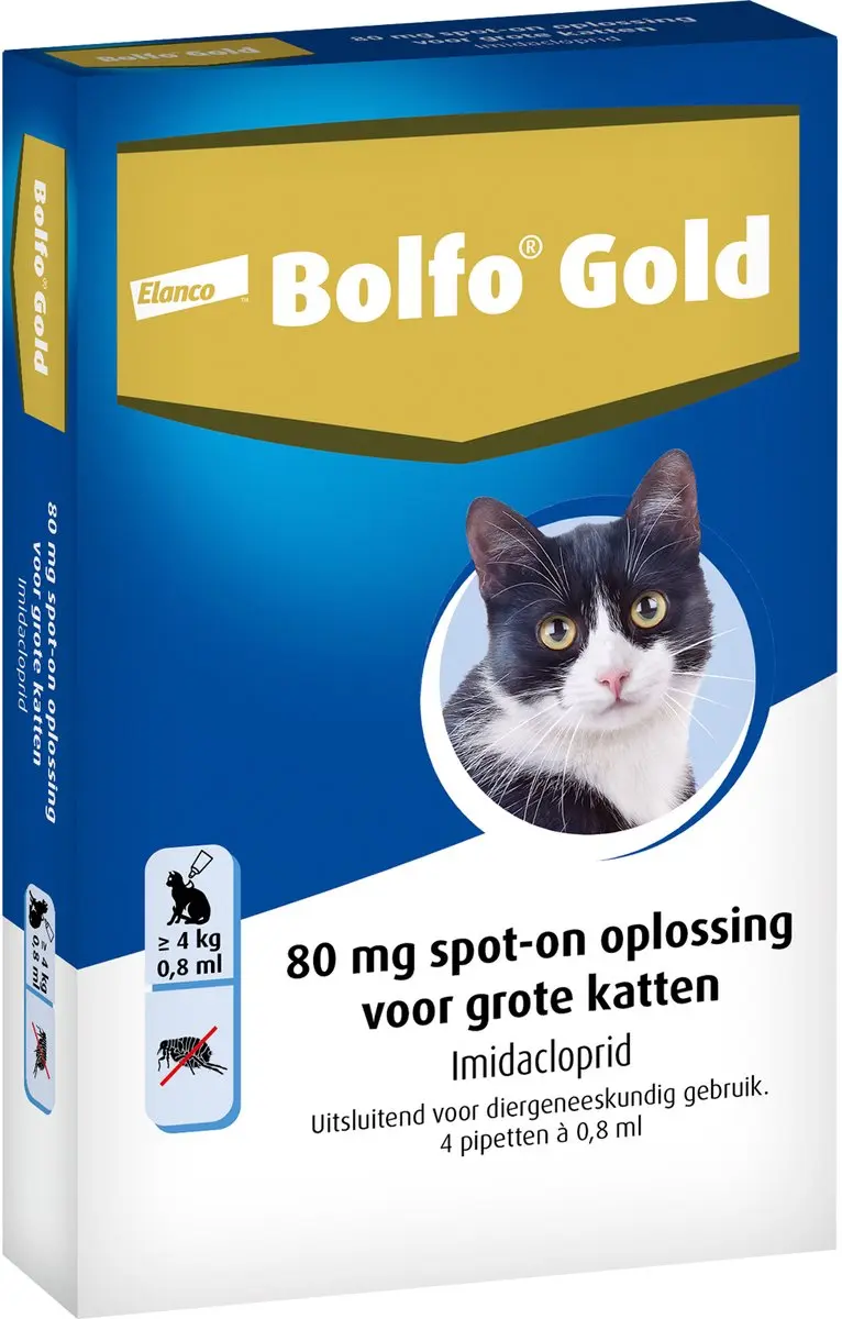 Bolfo Gold 80 Anti-vlooienmiddel Kat >4kg - 4 Pipetten - afbeelding 4 van 6