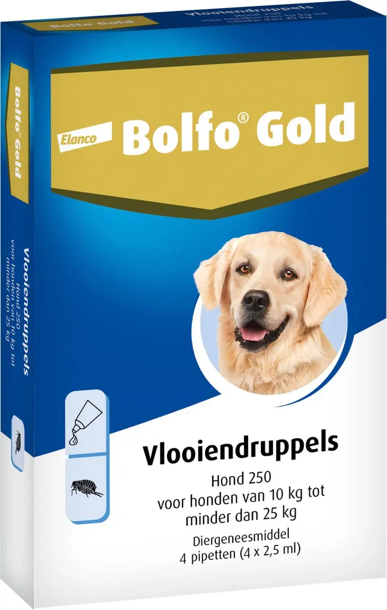 Bolfo Gold 250 Anti-vlooienmiddel Hond 10-25kg