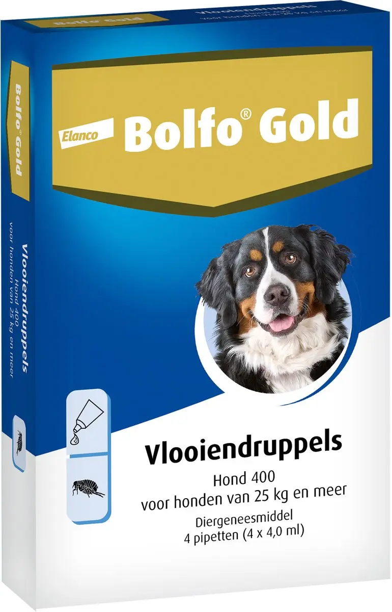 Bolfo Gold 400 Anti-vlooienmiddel Hond >25kg - 4 Pipetten - afbeelding 3 van 6