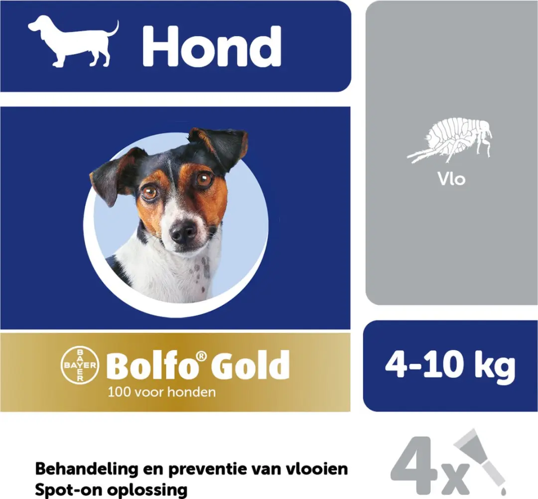 Bolfo Gold 100 Anti-vlooienmiddel Hond 4 Pipetten - afbeelding 2 van 6