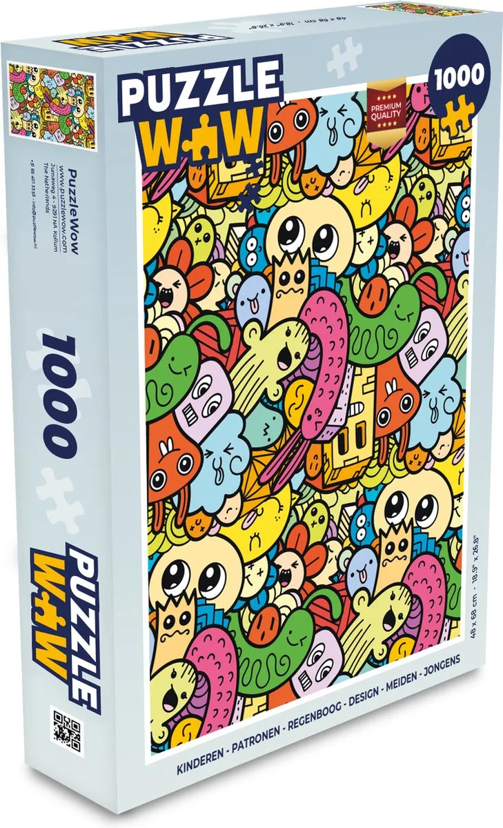 PuzzleWow Regenboog Legpuzzel 1000 Stuks - Multicolor