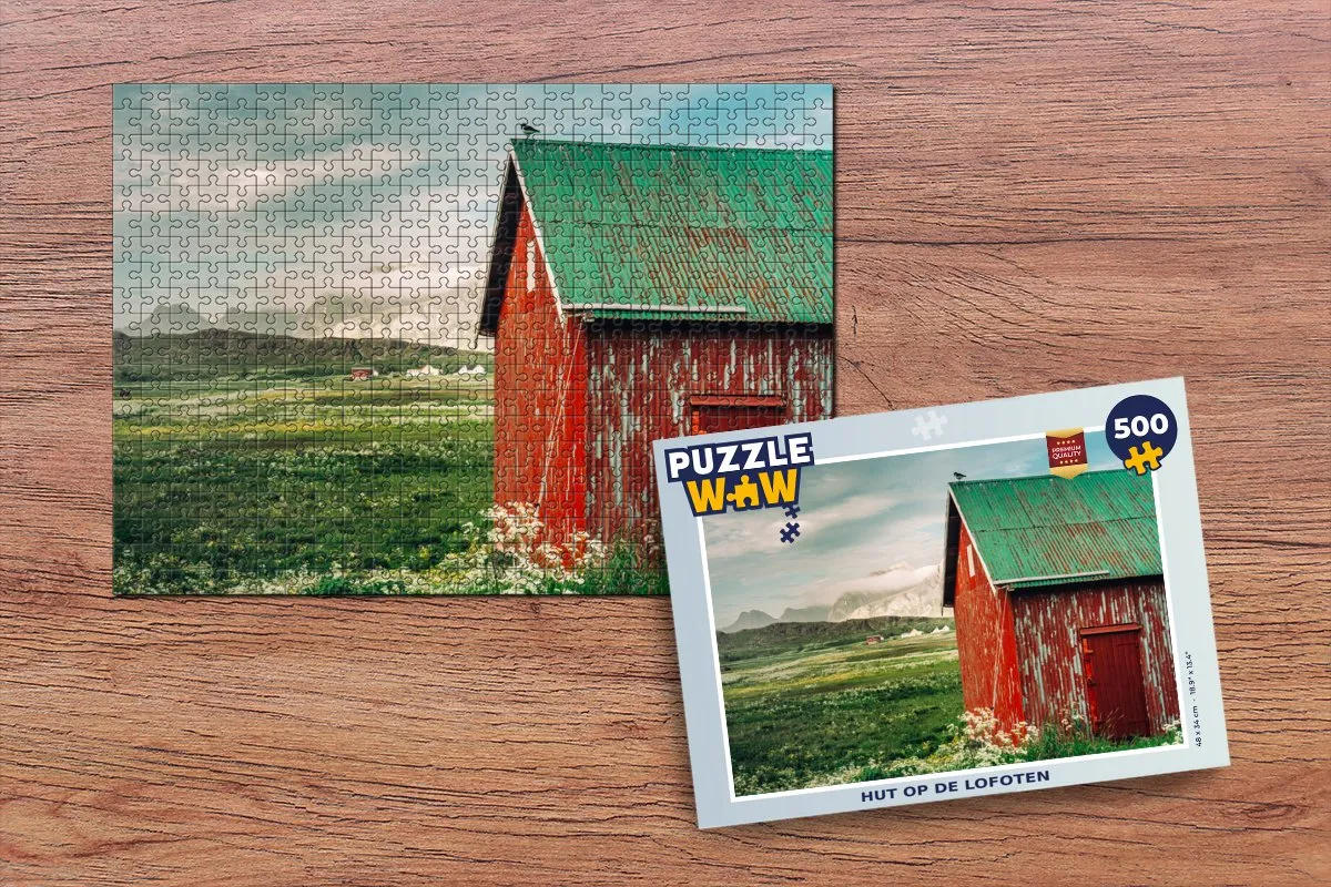 PuzzleWow Legpuzzel Lofoten 500 Stuks - Multicolor