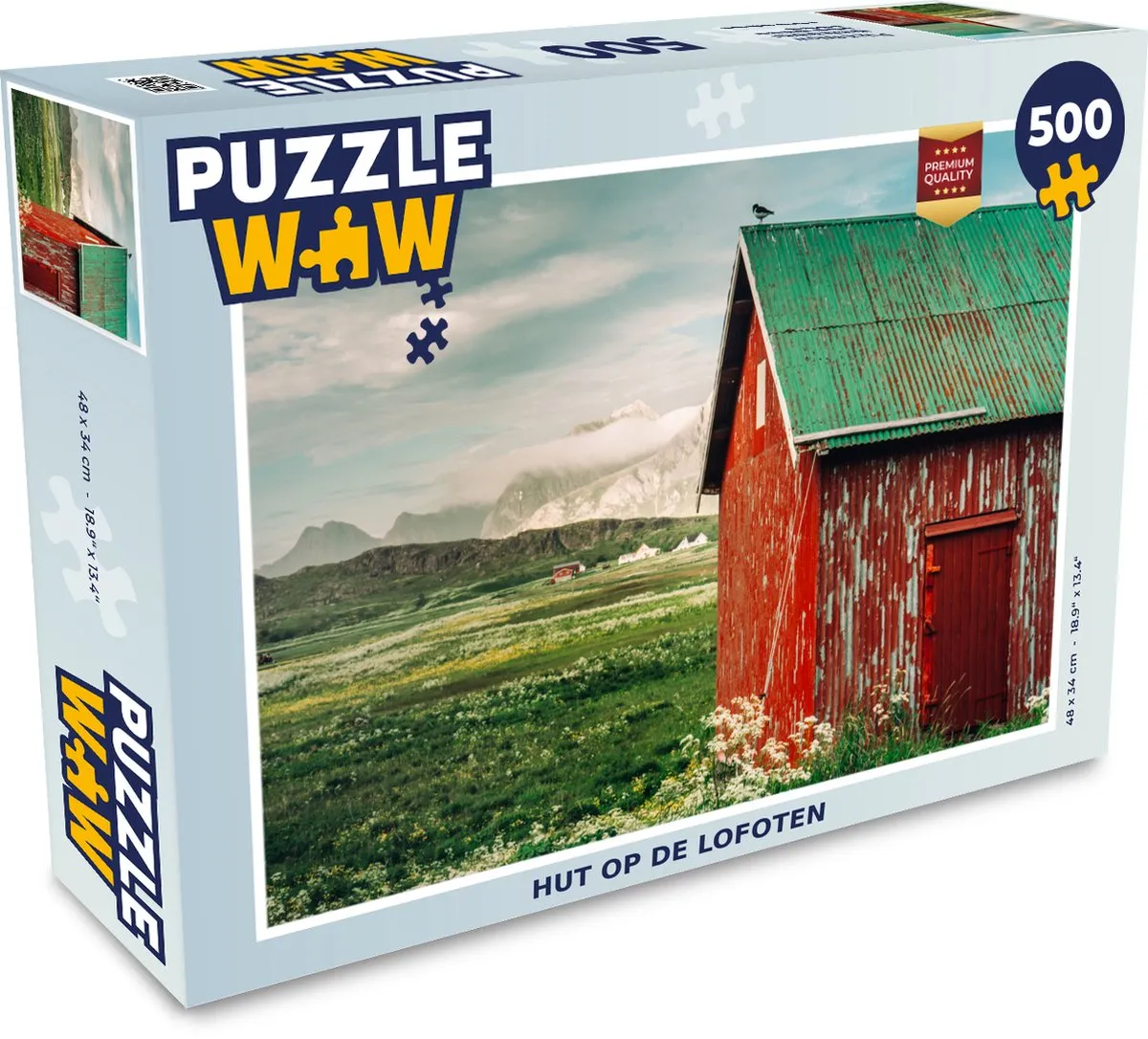 PuzzleWow Legpuzzel Lofoten 500 Stuks - Multicolor