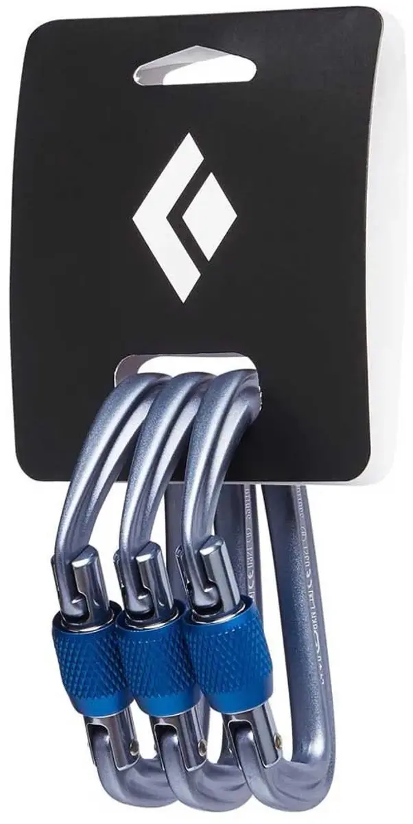 Black Diamond HotForge Screwgate Karabiners - 3 Stuks Grijs