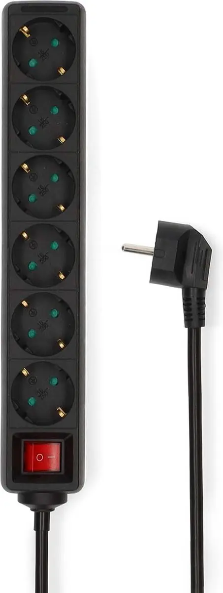 Nedis Stekkerdoos 6-wegs 3680W - 1.5m - Type F - Zwart - afbeelding 5 van 5