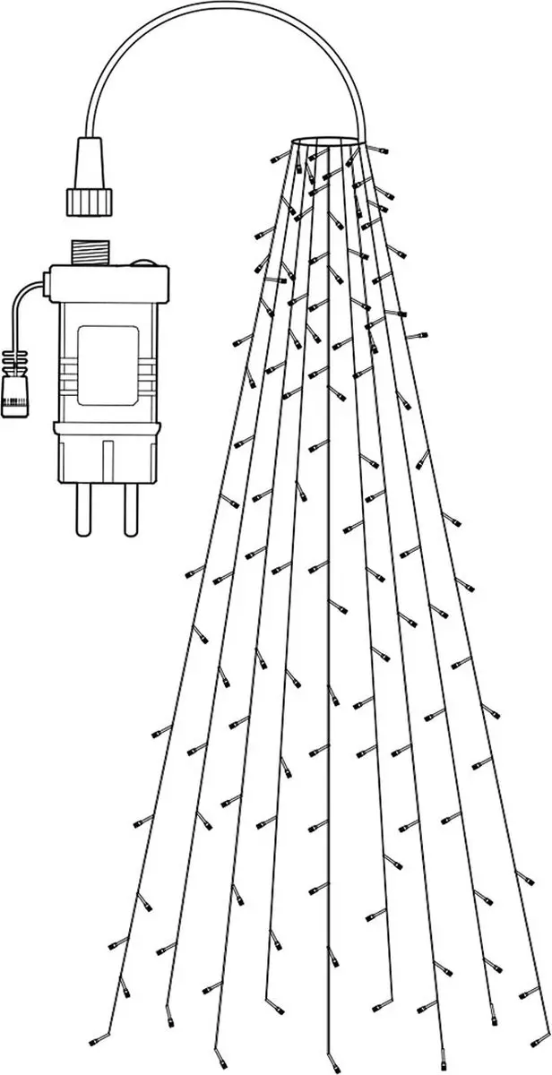 Nedis SmartLife Kerstverlichting Boom RGB 180 LED - 10x2m - Zwart