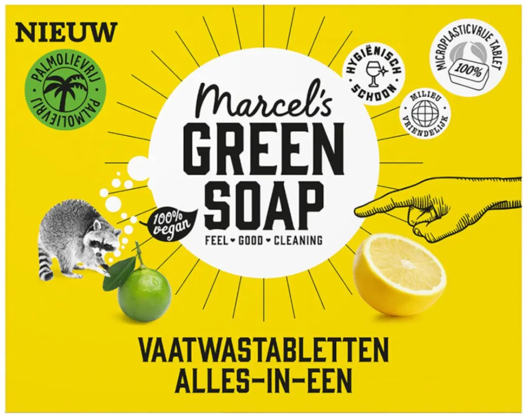 Marcel's Green Soap Vaatwastabletten Grapefruit & Limoen 25 Stuks - afbeelding 2 van 6