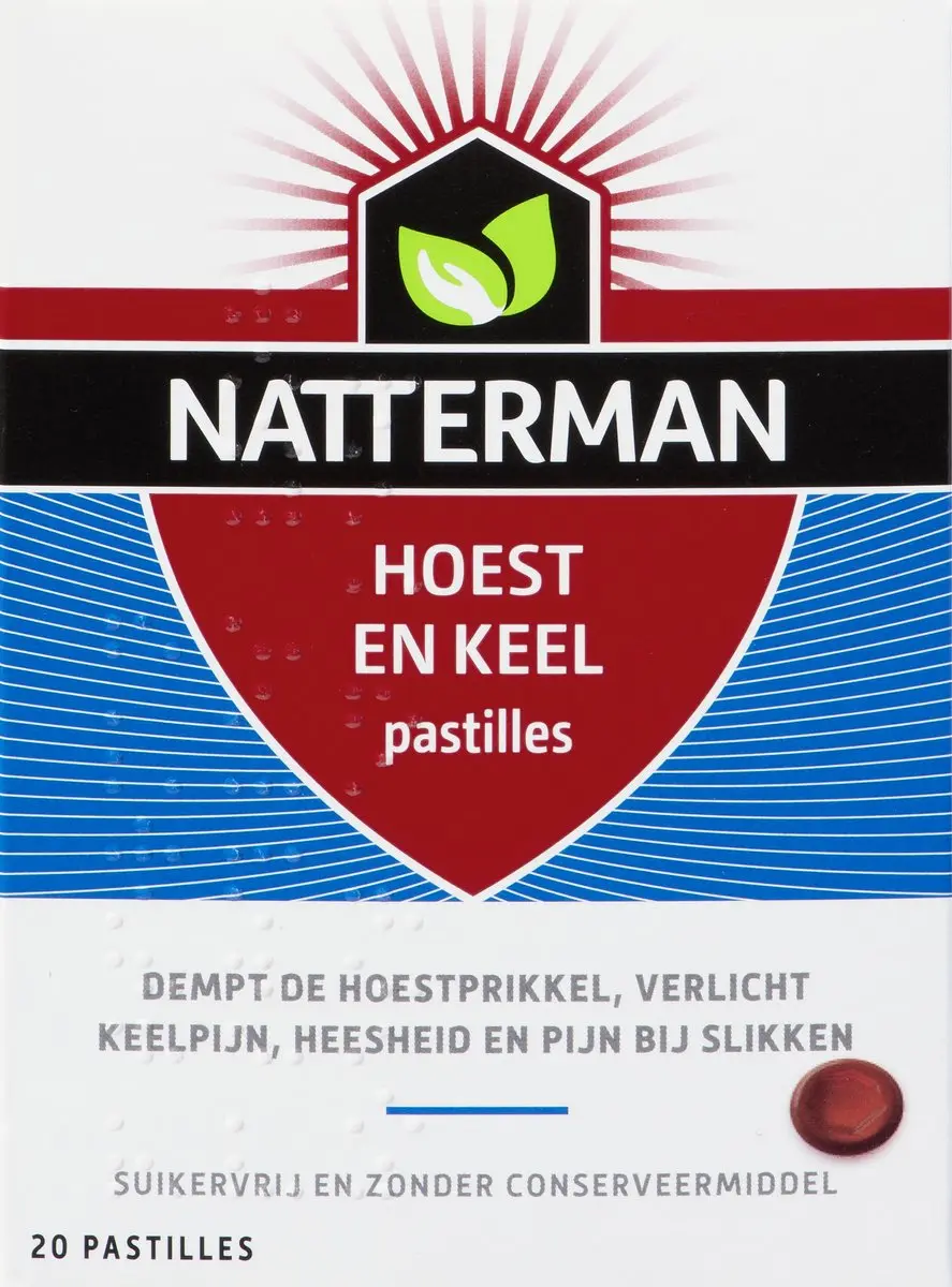 Natterman Hoest- en Keelpastilles Suikervrij