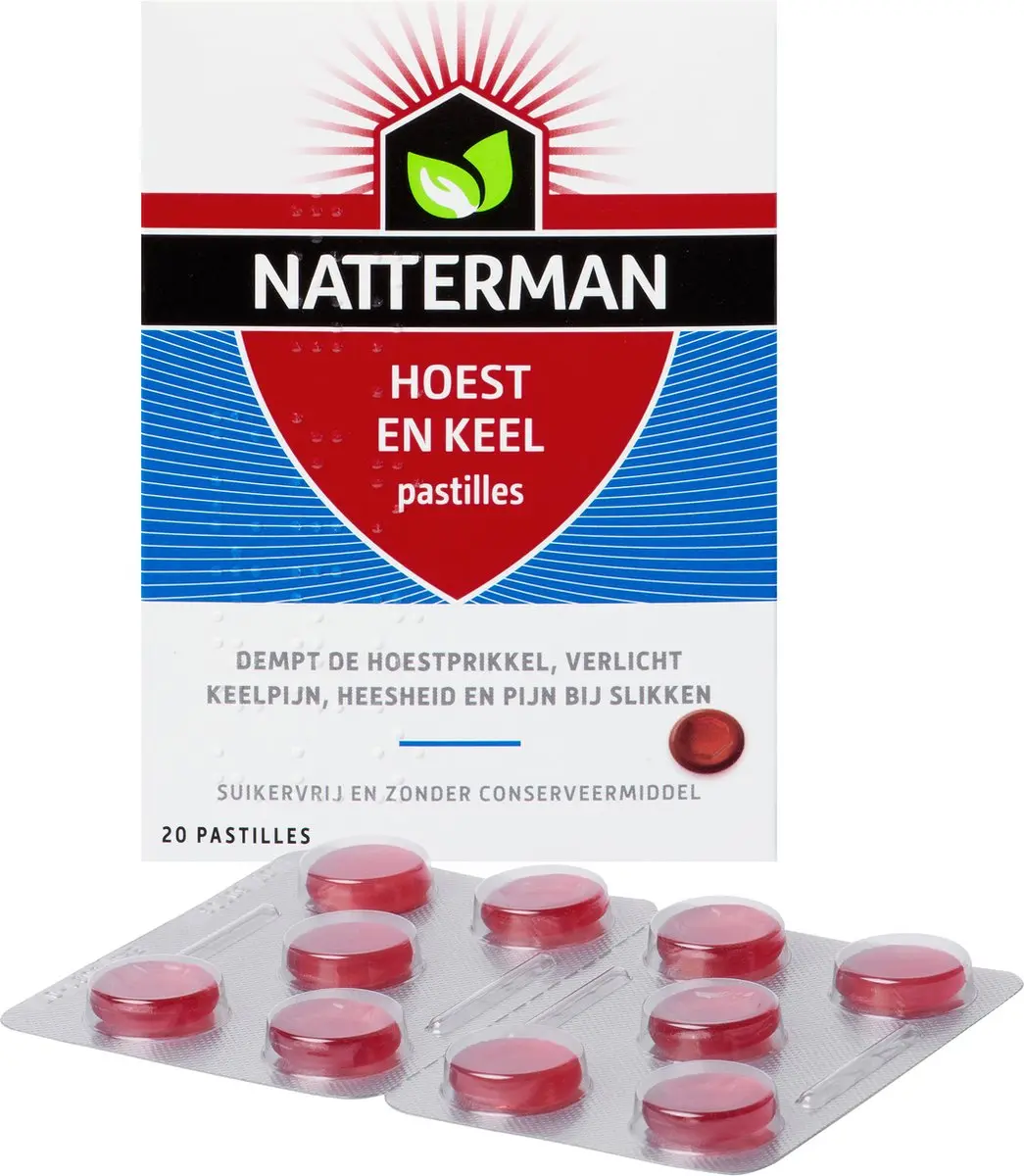 Natterman Hoest- en Keelpastilles Suikervrij - 20 Stuks - afbeelding 6 van 6