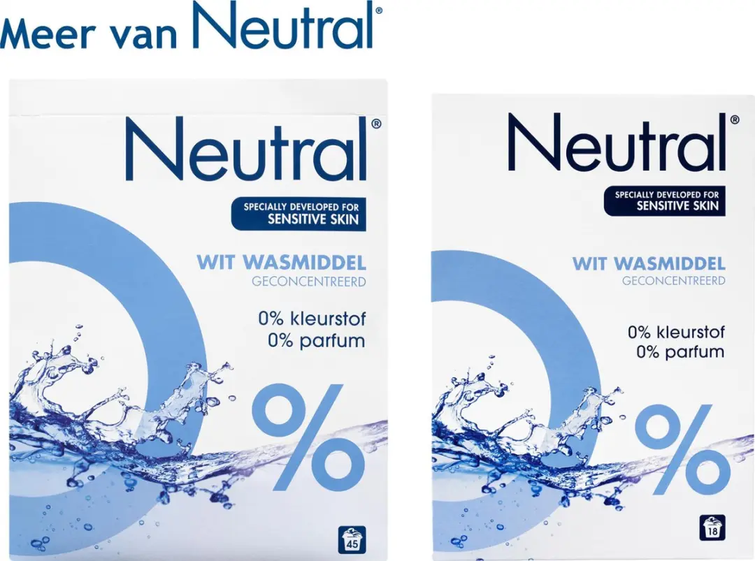 Neutral Wit Parfumvrij Waspoeder - 18 Wasbeurten - afbeelding 5 van 6