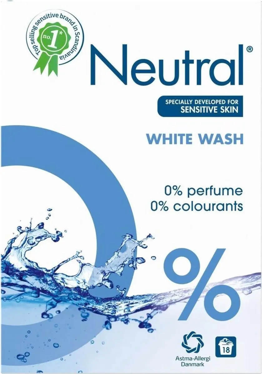 Neutral Wit Parfumvrij Waspoeder