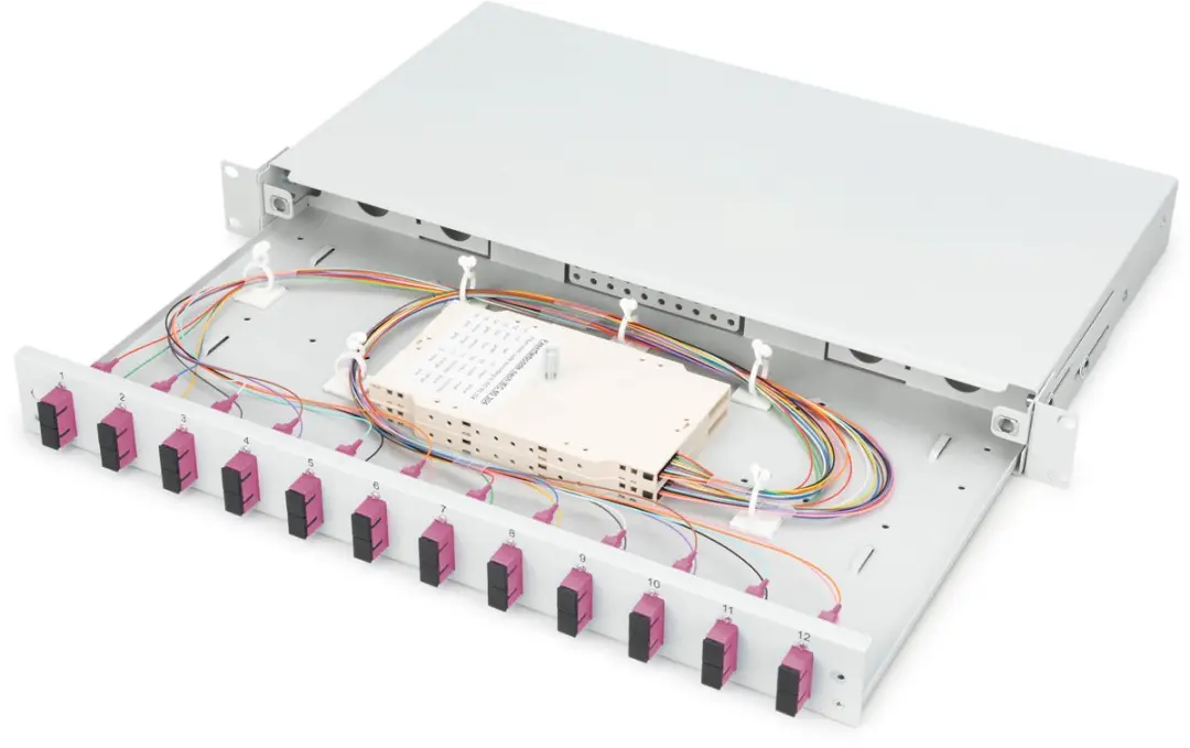 Digitus DN-96321-4 Glasvezelpatchpaneel 12x SC - Grijs - afbeelding 3 van 6