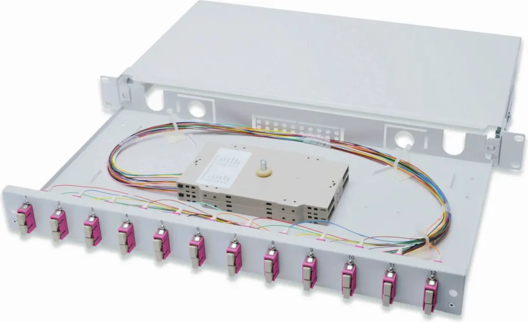 Digitus DN-96321-4 Glasvezelpatchpaneel 12x SC - Grijs - afbeelding 2 van 6