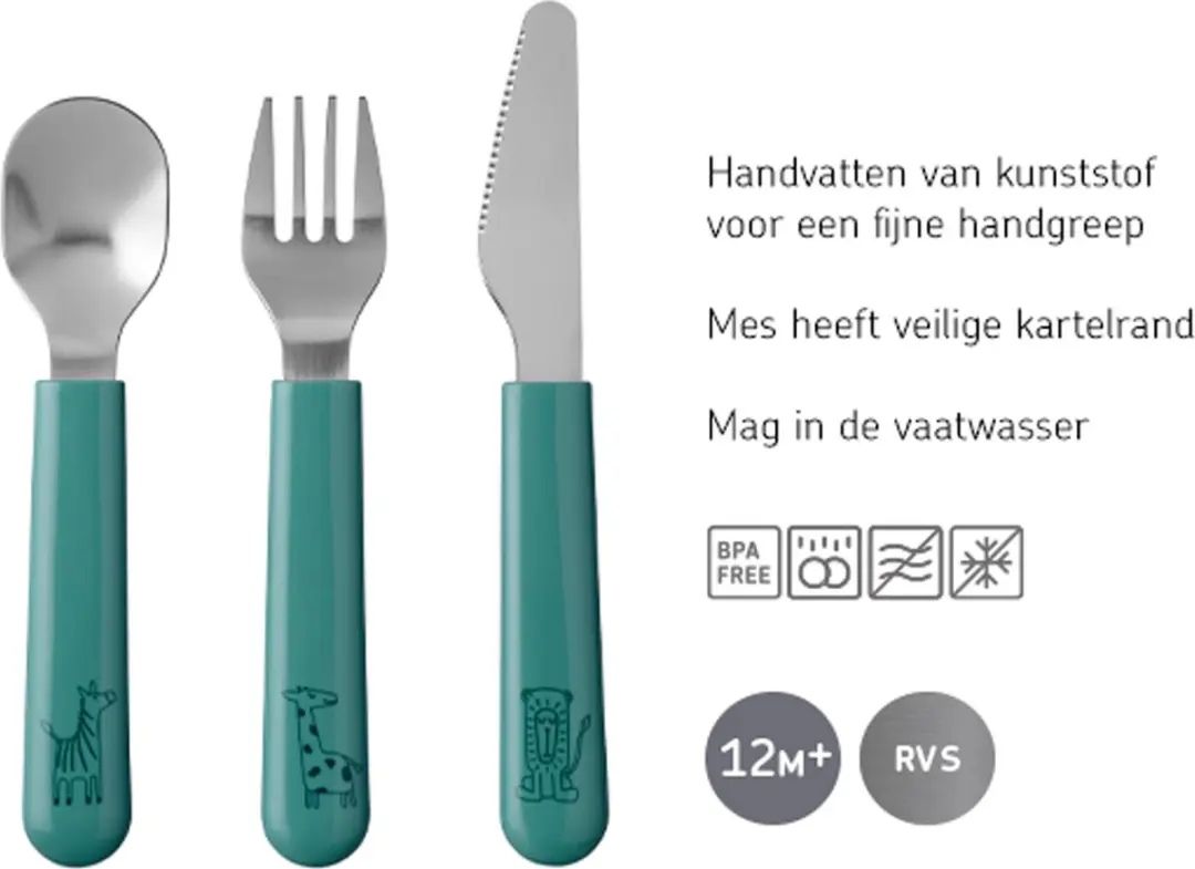 Mepal Mio Kinderbestek 3-delig - Deep Blue