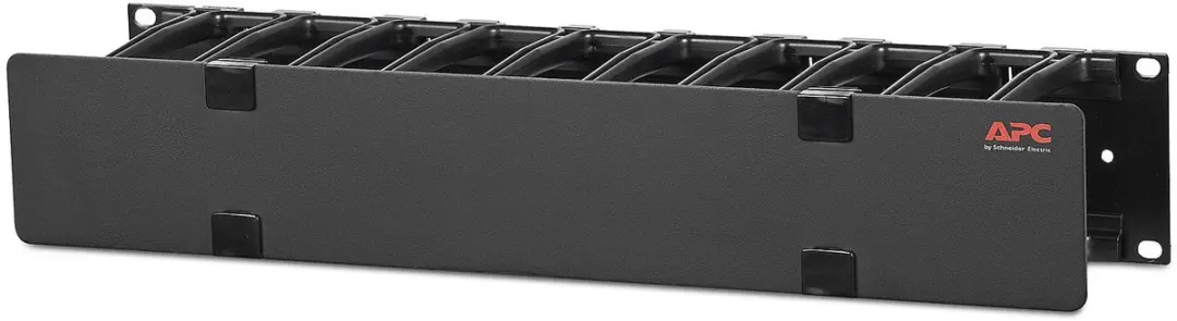 Horizontal Cable Manager 2U x 4i Deep Single-Sided with Cover