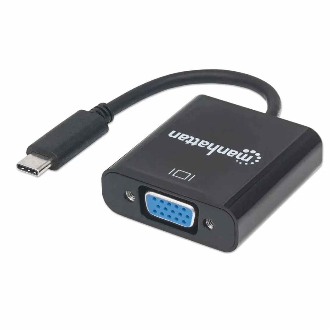 Manhattan 151771 USB-C naar VGA Adapter - Zwart - afbeelding 2 van 6