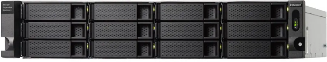QNAP TL-R1200C-RP Opslagbehuizing 2.5/3.5" - Zwart/Grijs - afbeelding 2 van 6