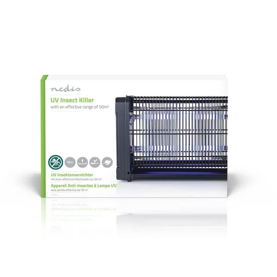Nedis UV LED Muggenlamp 16W - Zwart - afbeelding 4 van 6