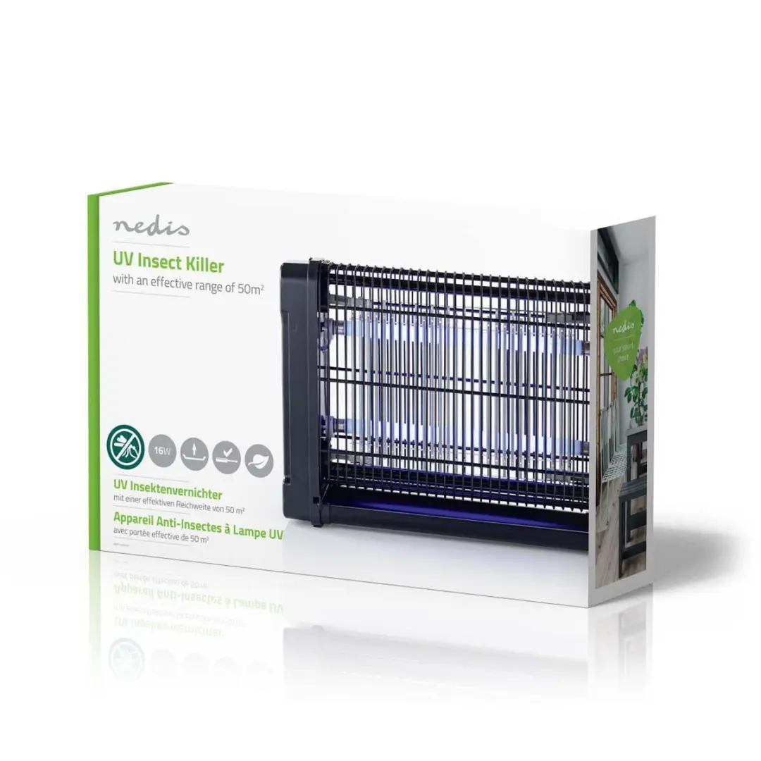 Nedis UV LED Muggenlamp 16W - Zwart - afbeelding 6 van 6