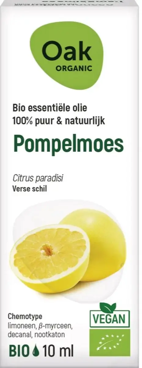 Oak Organic Pompelmoes Olie 10ml - afbeelding 2 van 2