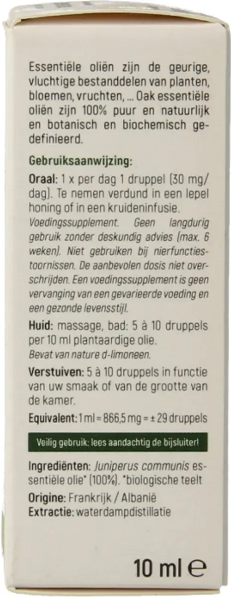 Oak Organic Jeneverbes Bio 10ml - 10 Stuks - afbeelding 3 van 5