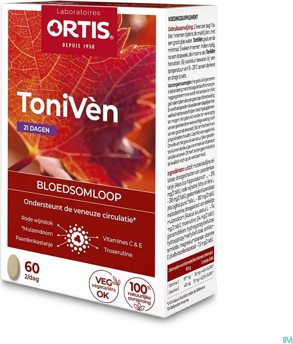 Ortis Toniven NF Comp 60mg - 4x15 Stuks