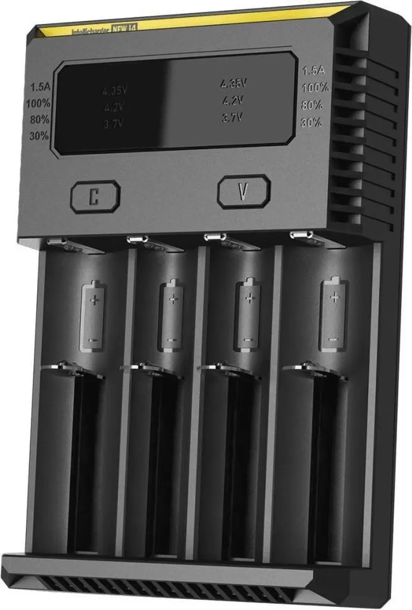 Nitecore NEW i4 Batterijlader - 4x AAA/AA/C/D - Zwart