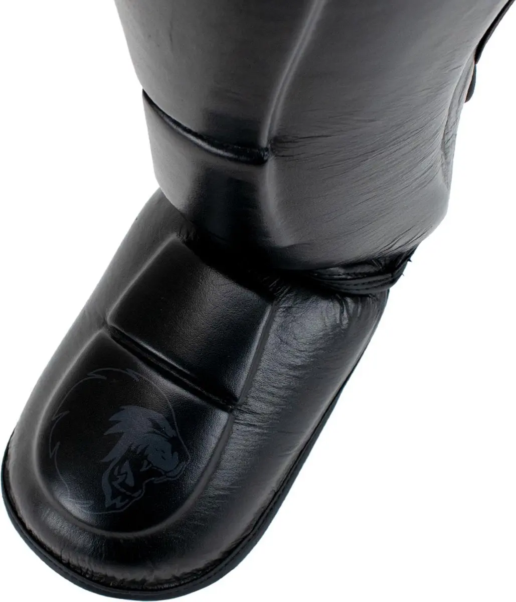 Super Pro Guardian Lederen Scheenbeschermers - Zwart S - afbeelding 3 van 5