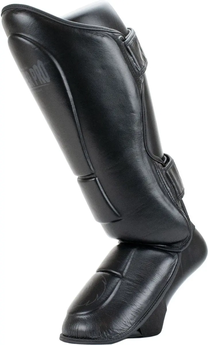 Super Pro Guardian Lederen Scheenbeschermers - Zwart S - afbeelding 5 van 5