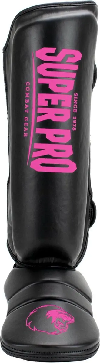Super Pro Combat Gear Scheenbeschermers - Zwart/Roze Small - afbeelding 3 van 4