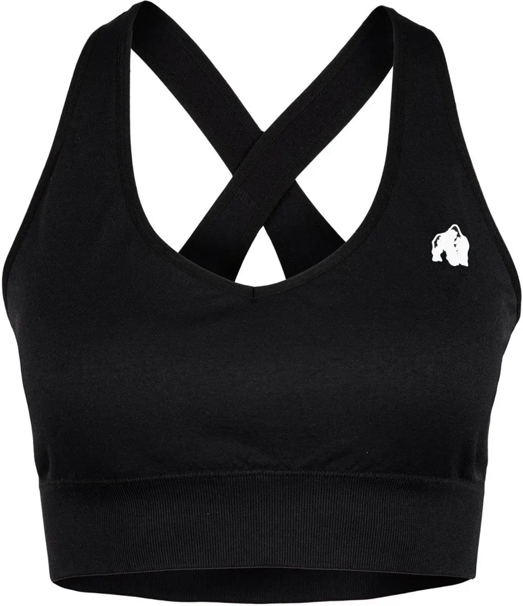 Gorilla Wear Hilton Seamless Sportbeha S/M - Zwart
