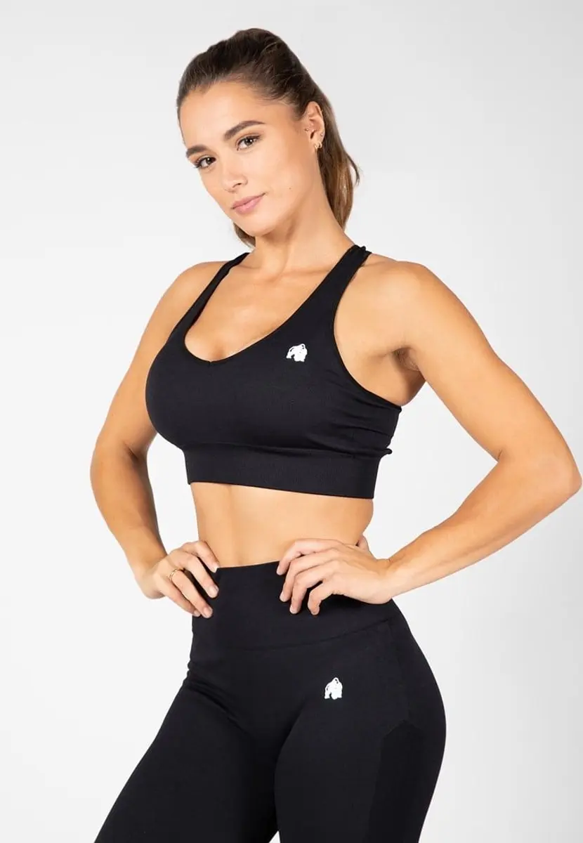 Gorilla Wear Hilton Seamless Sportbeha XS/S - Zwart