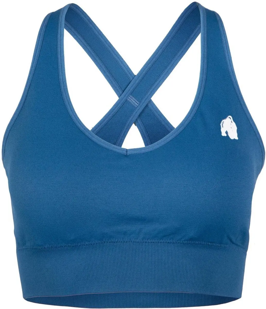 Gorilla Wear Hilton Seamless Sportbeha XS/S - Blauw