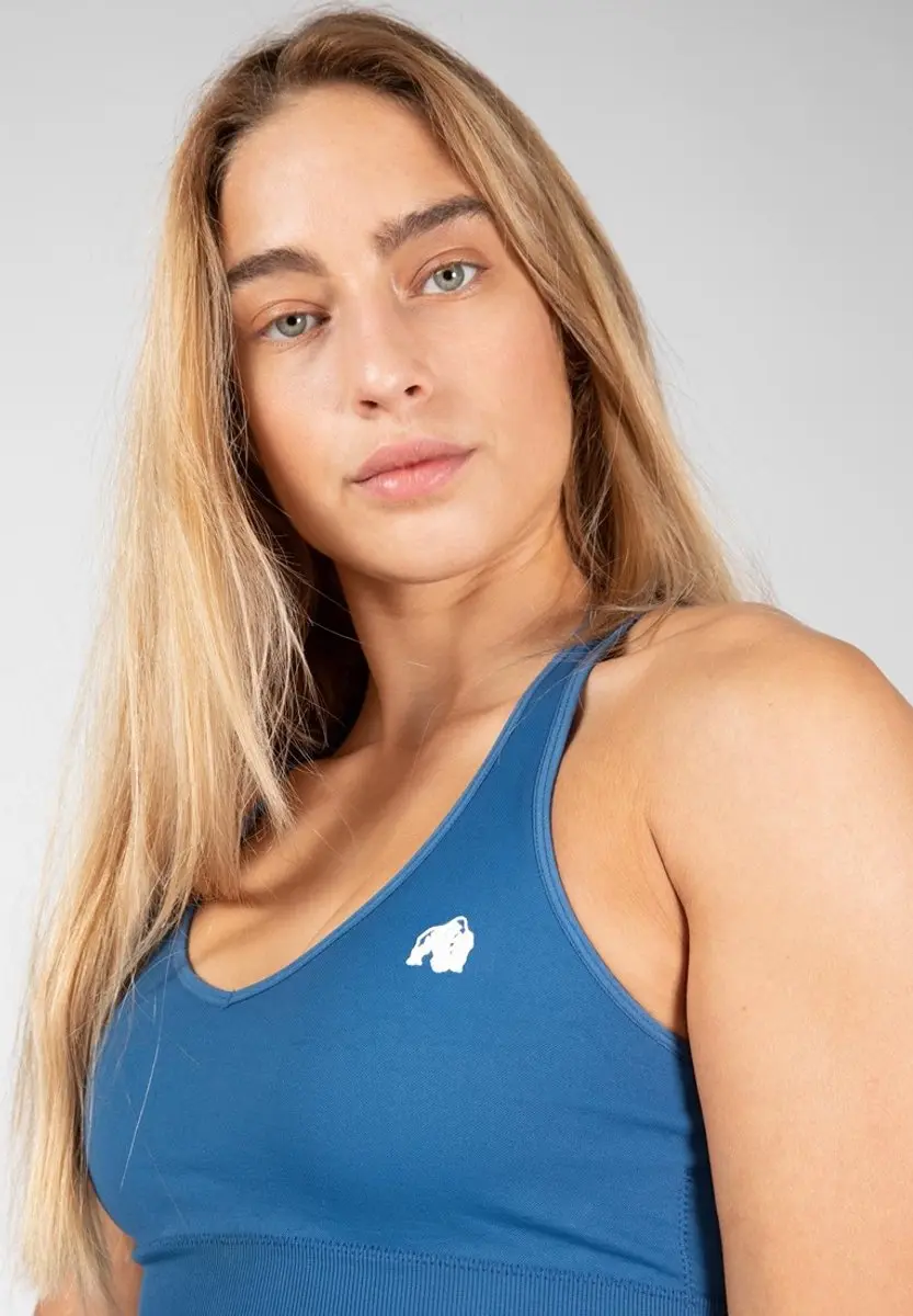 Gorilla Wear Hilton Seamless Sportbeha XS/S - Blauw