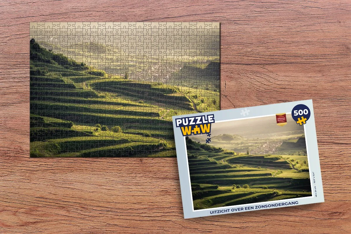 PuzzleWow Legpuzzel 500 Stuks - Zonsondergang Multicolor