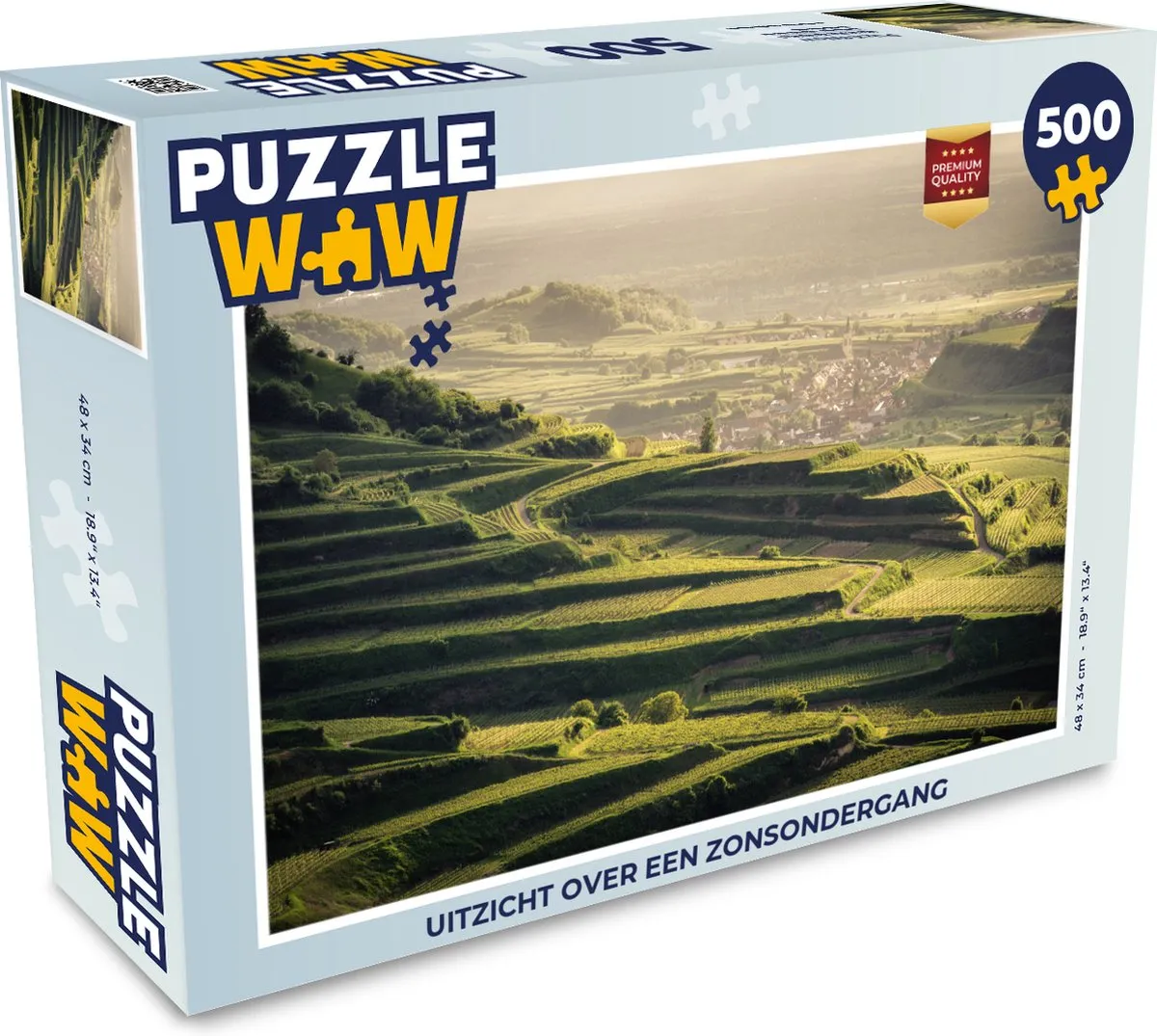 PuzzleWow Legpuzzel 500 Stuks - Zonsondergang Multicolor